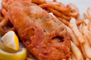 Calories in fish and chip shop